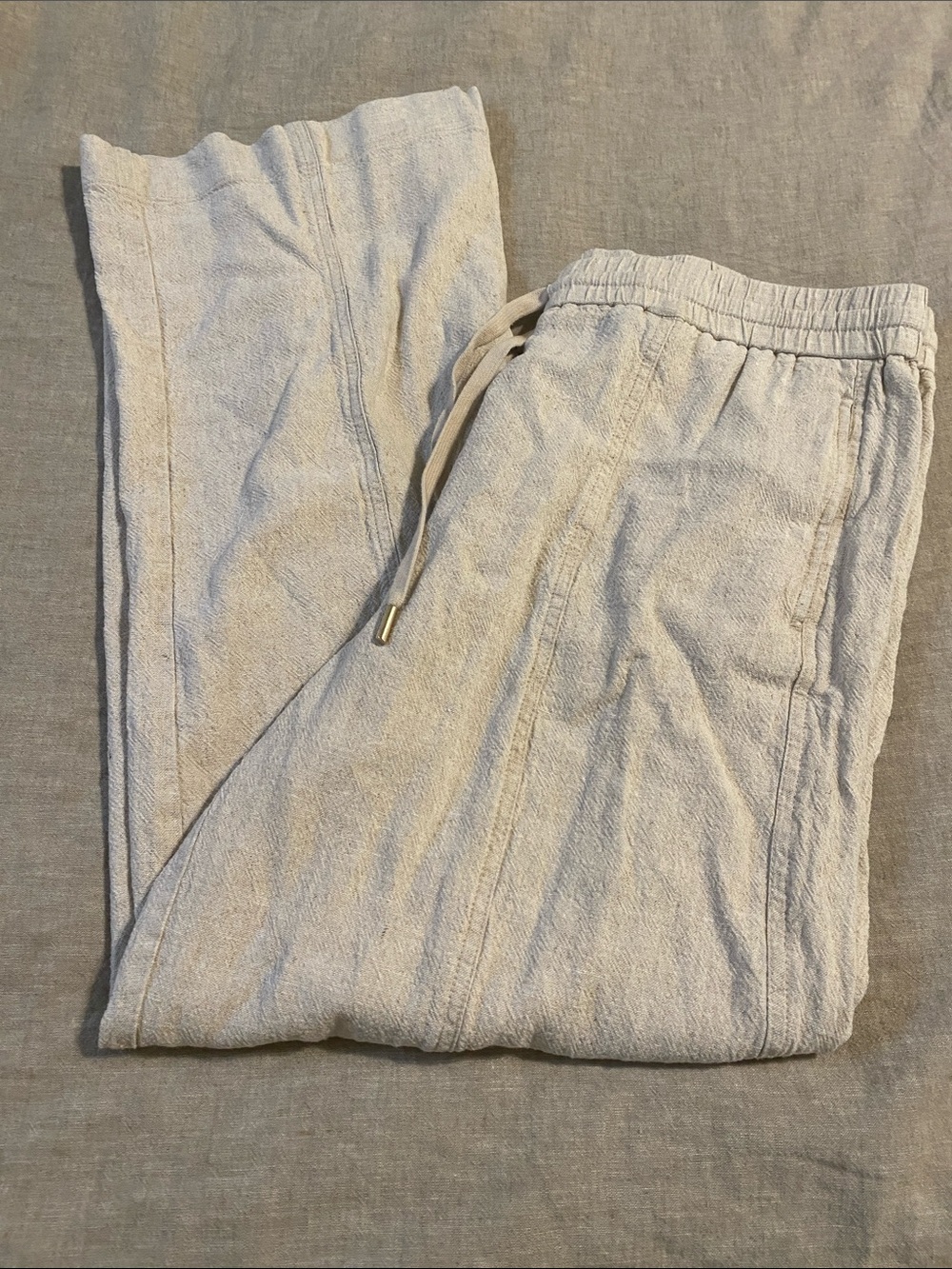 Maison D’Amelie linen blend wide leg pants